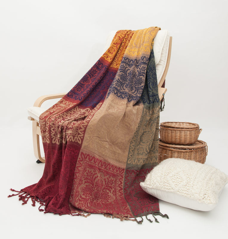 Multicolor Patchwork Pattern Blanket