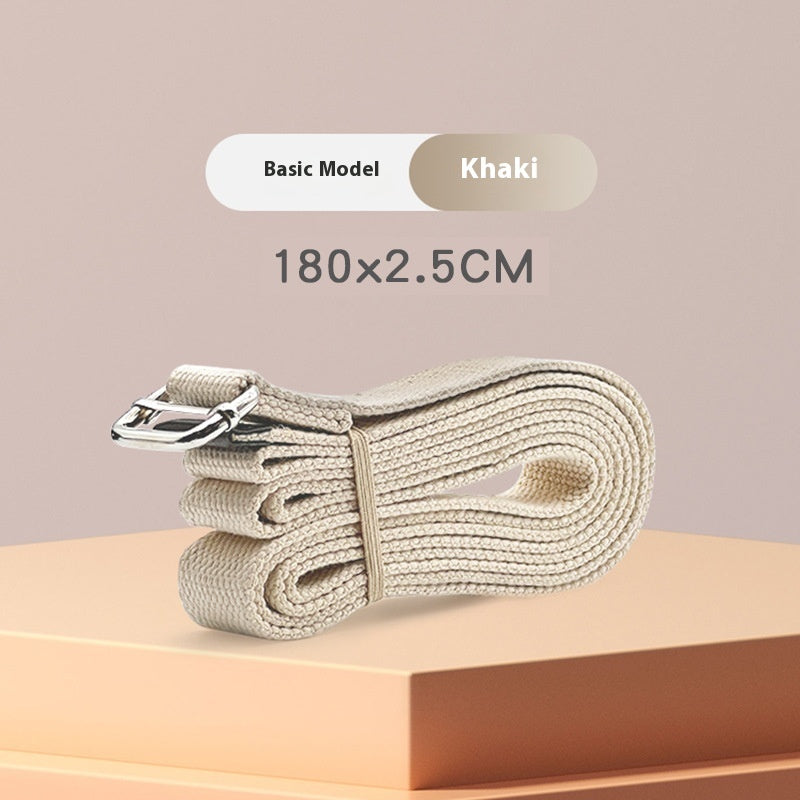 Long Yoga Strap with Metal Buckle