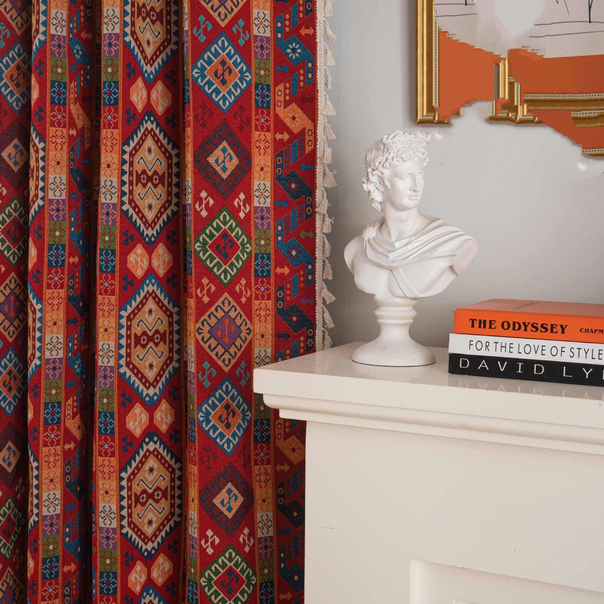 Colorful Boho Patterned Curtain