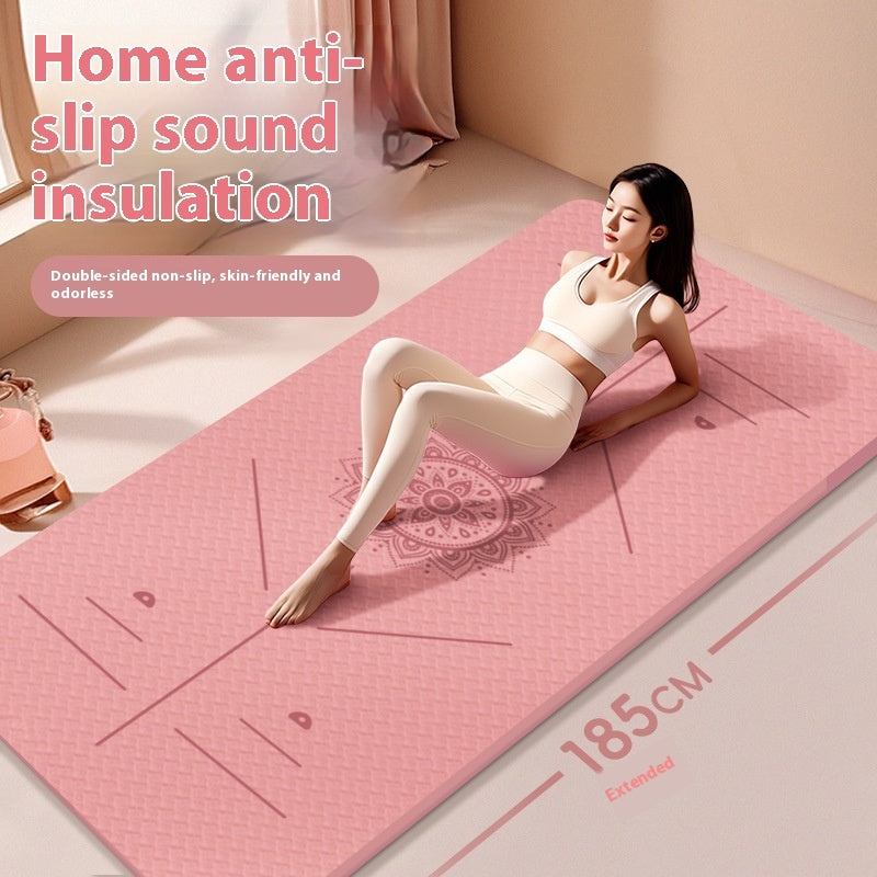 Thickened Extra Wide Yoga Mat with Pattern