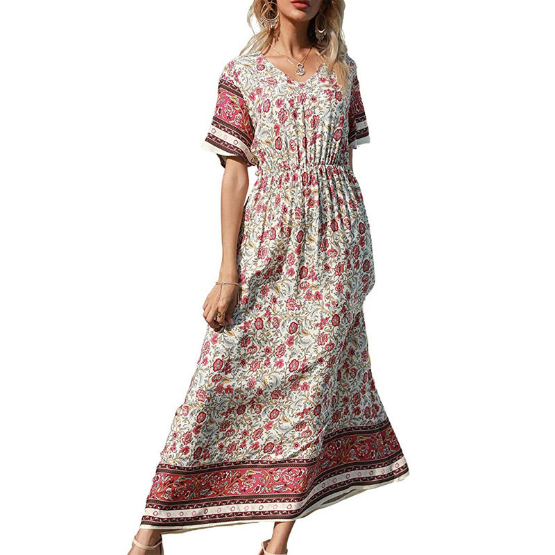 vFloral Bohemian Long Dress