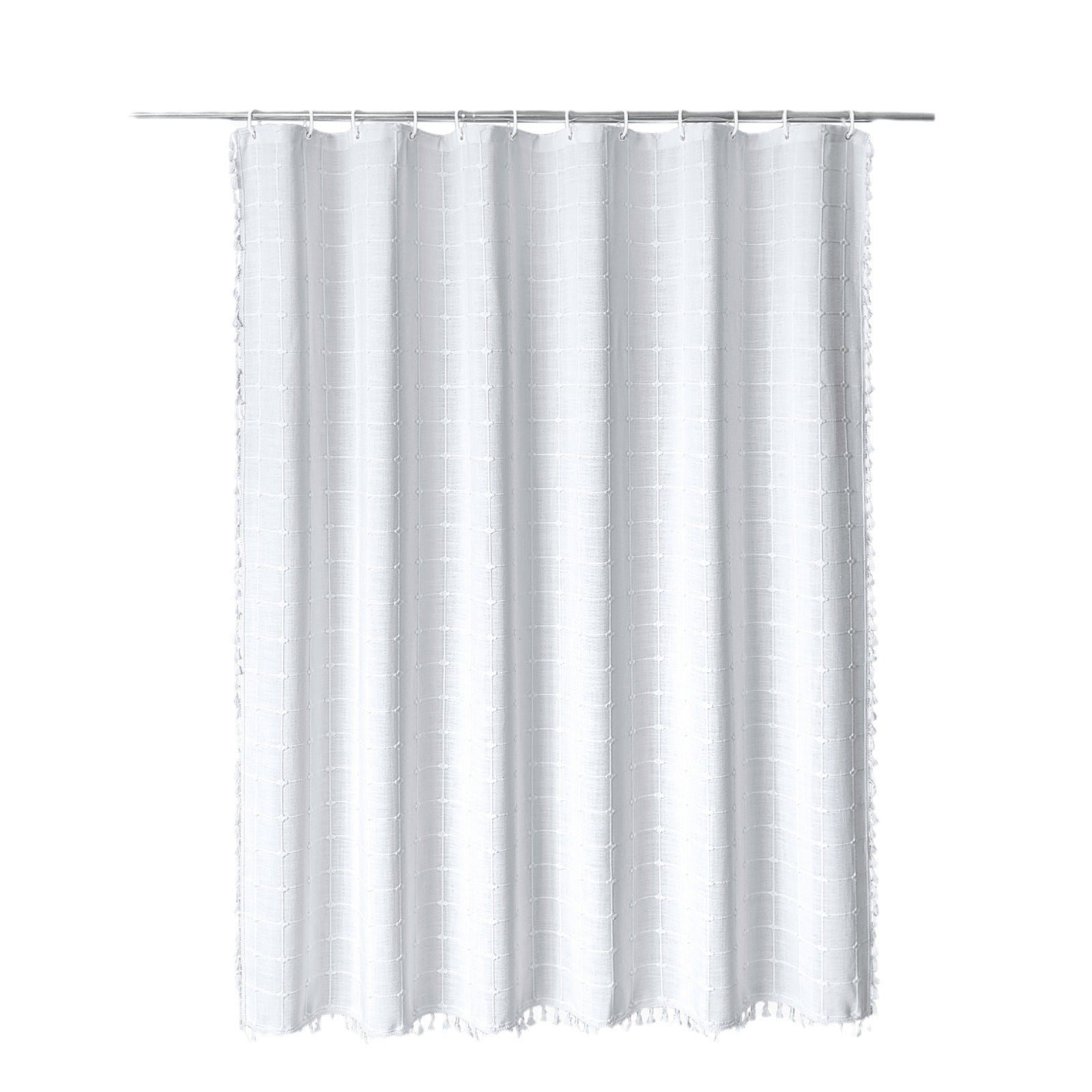 Boho Shower Curtain with Tassels