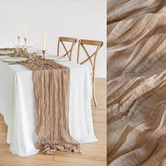 Sheer Bohemian Table Runner for Boho Weddings