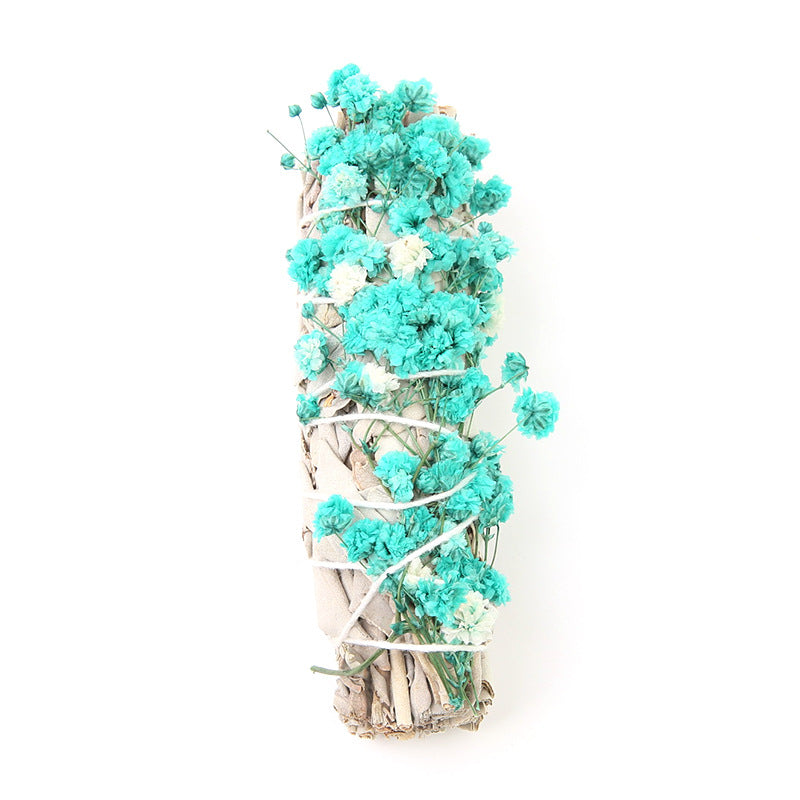 Colorful White Sage and Flower Smudge Sticks