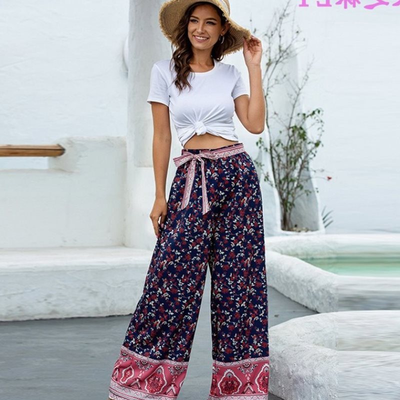 Floral Pattern Bohemian Pants
