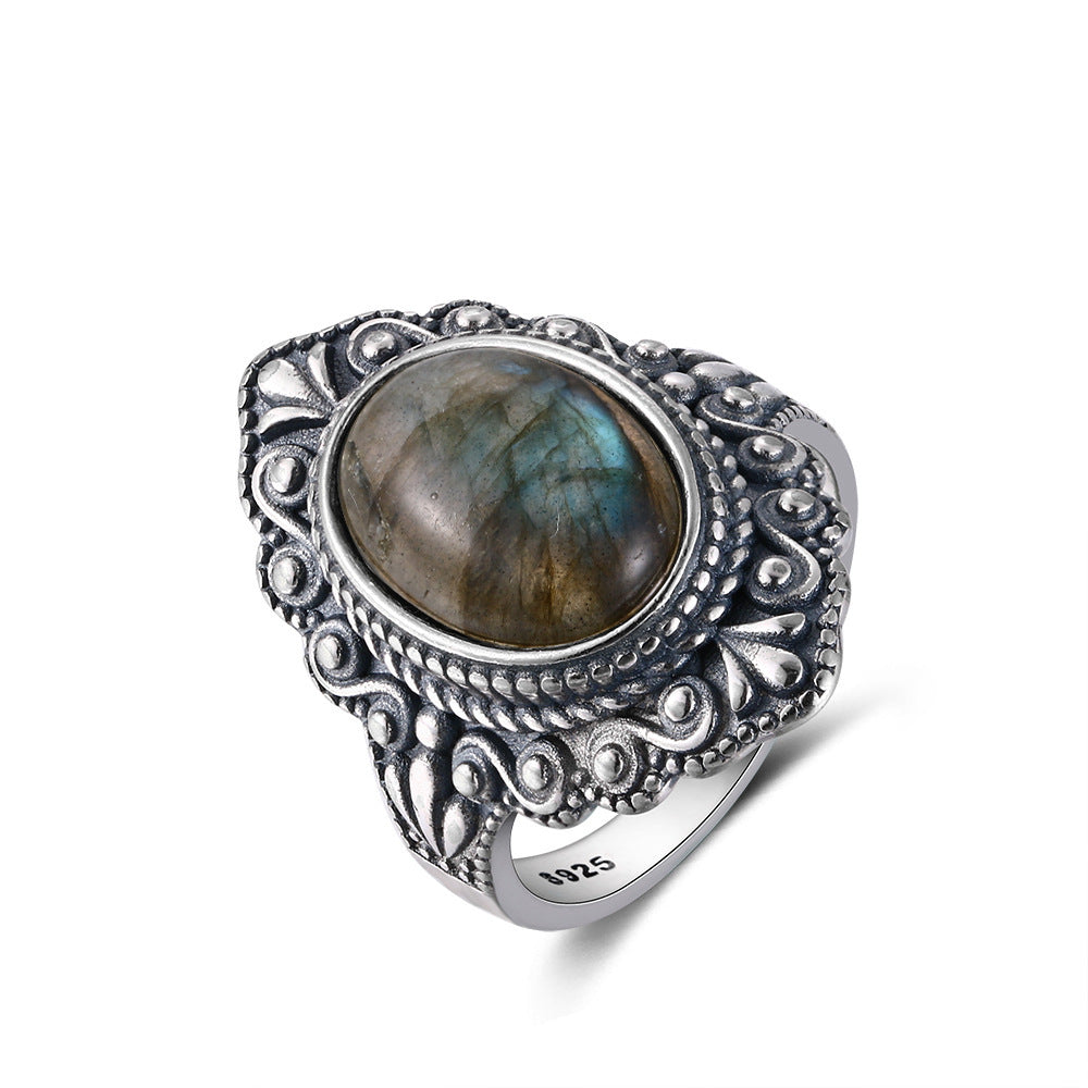 Vintage Silver Stone Ring