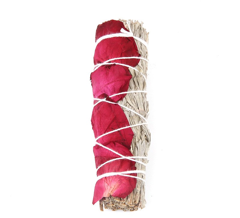 Colorful White Sage and Flower Smudge Sticks
