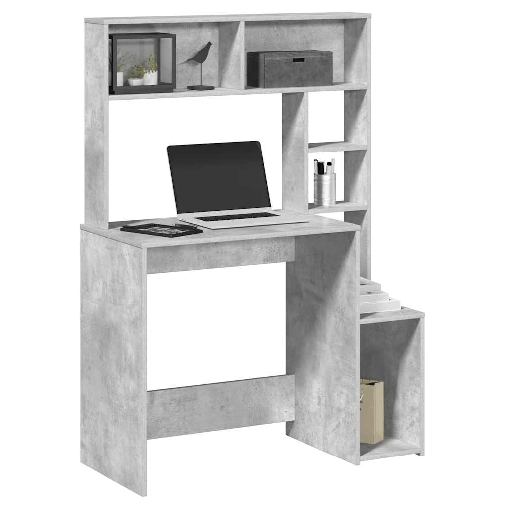 Boho Computer Desk with Multiple Shelves