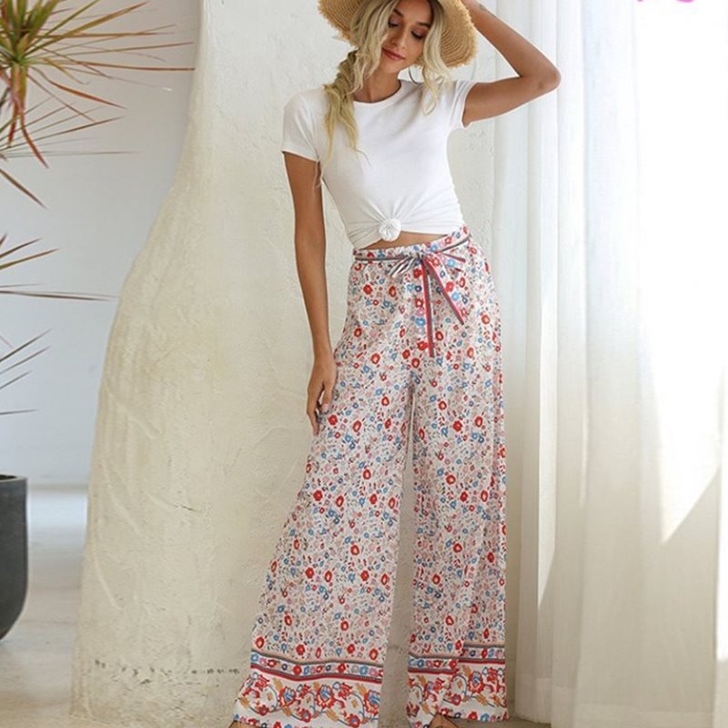 Floral Pattern Bohemian Pants