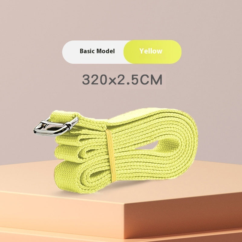 Long Yoga Strap with Metal Buckle