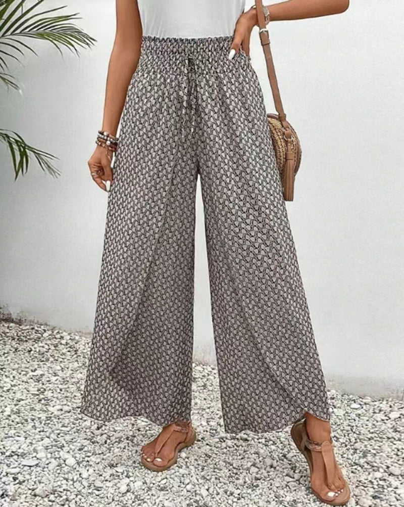 Bohemian Print Casual Trousers for Women