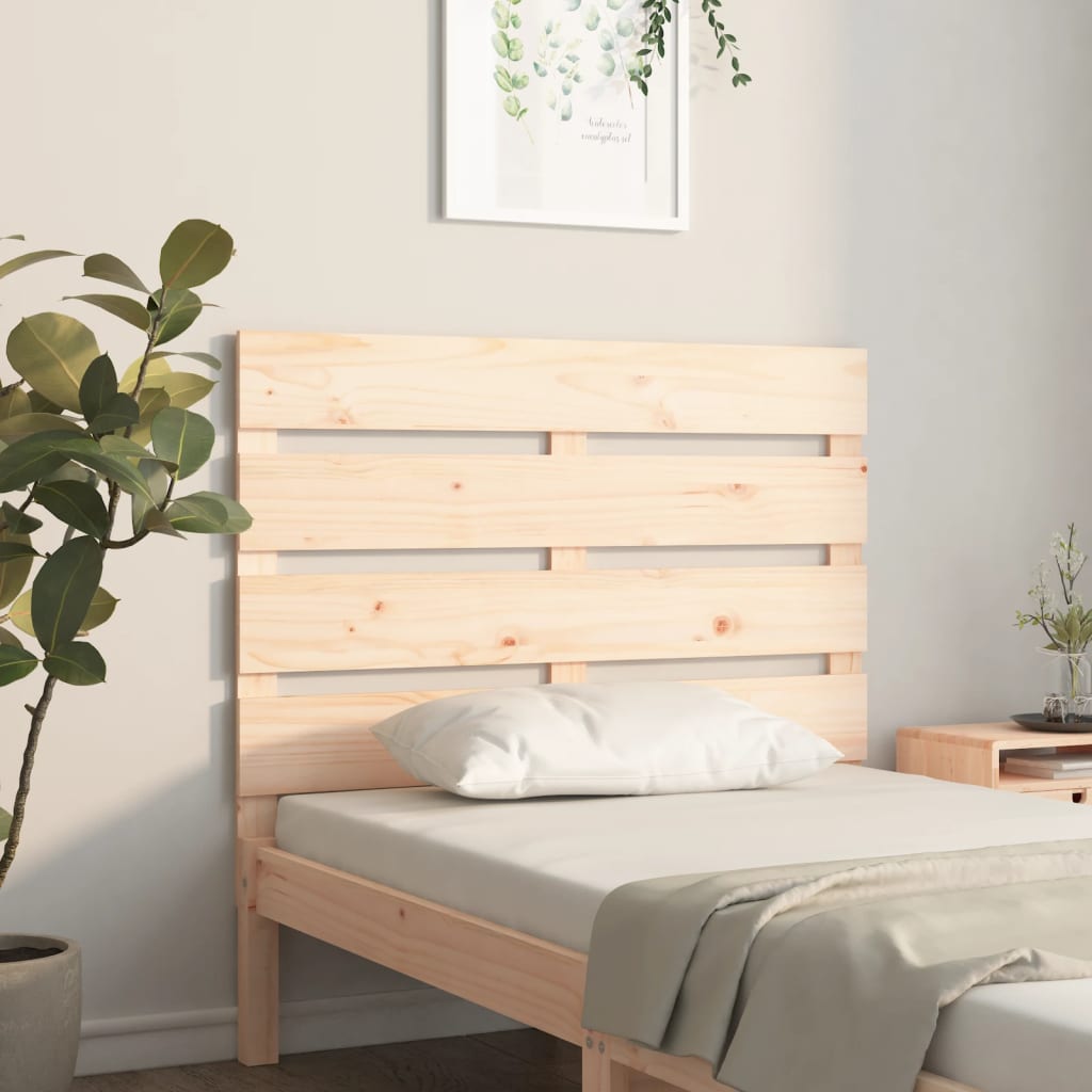 Beige Wood Headboard for Small Double Bed Size