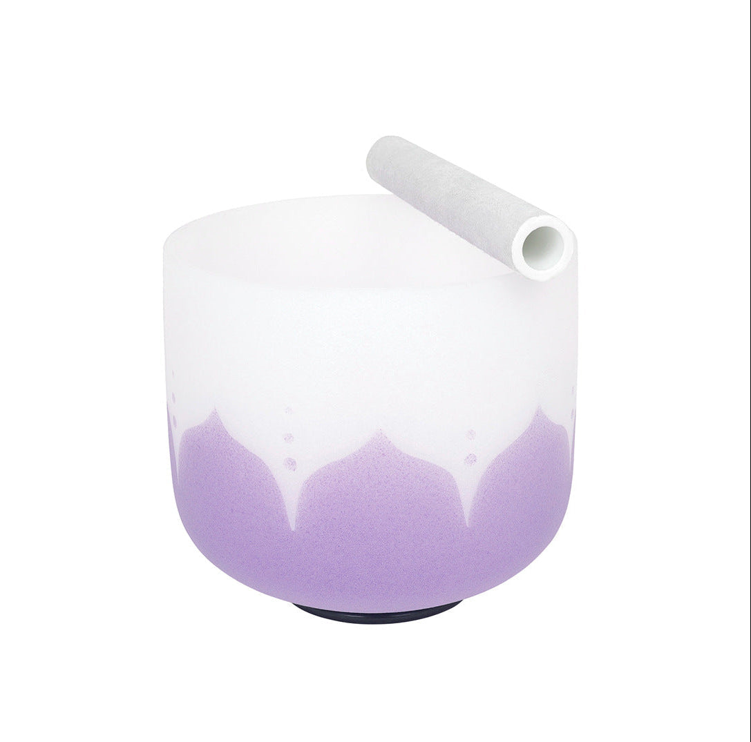 8 Inch Colorful Crystal Bowl with Rubber Ring and Mallet