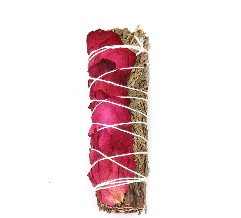 Colorful White Sage and Flower Smudge Sticks
