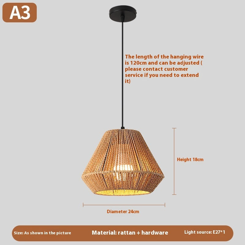 Woven Rattan Boho Chandeliers