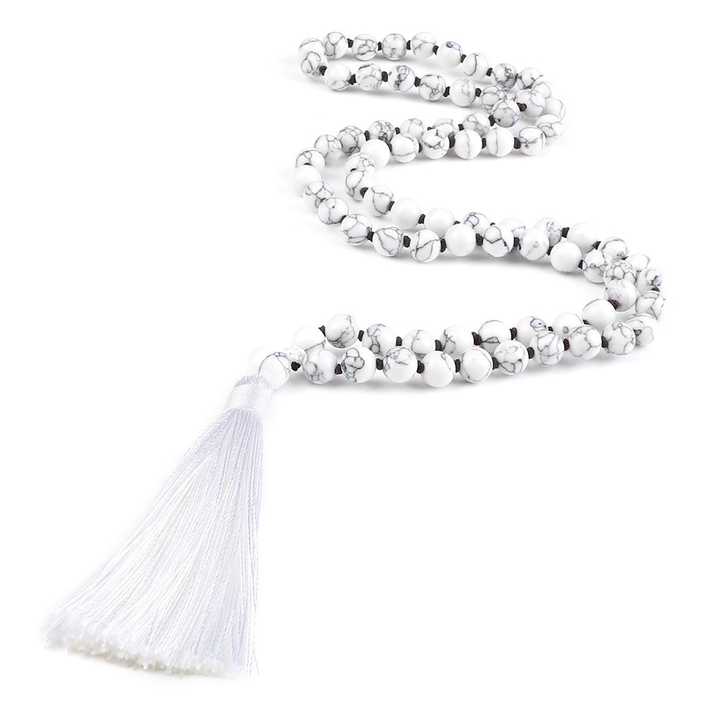 Bright Colored Mala Beads with Tassel 6mm