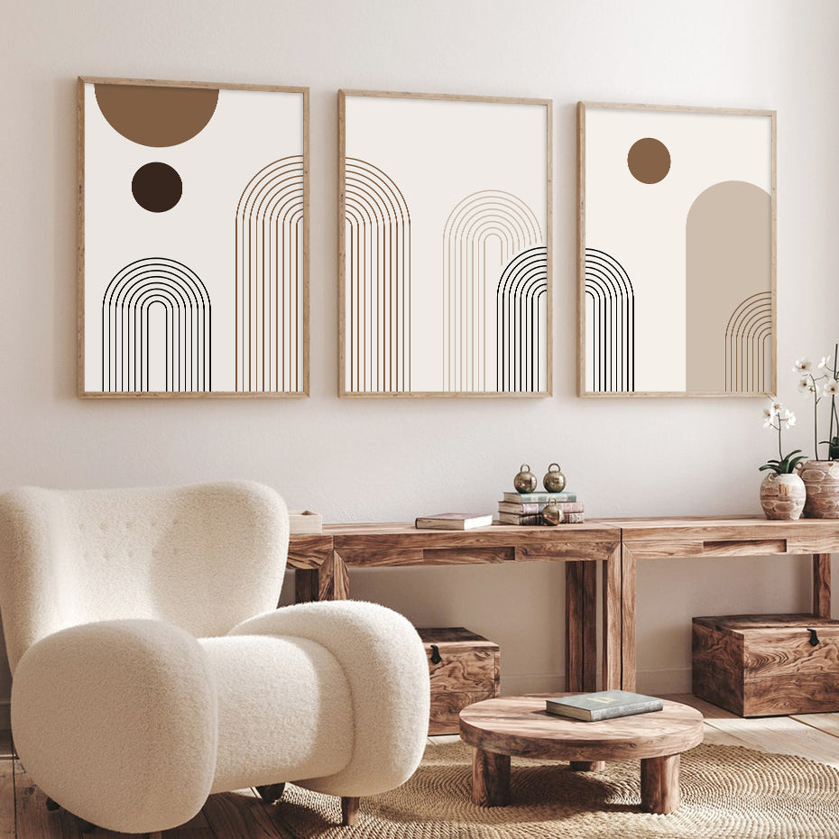 Abstract Geometric Bohemian Canvas Prints Sets