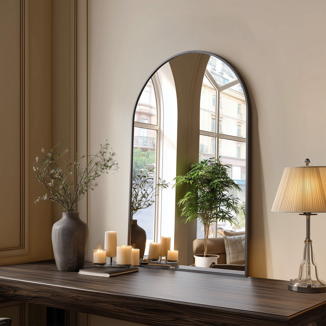 Arched Wide Boho Mirror