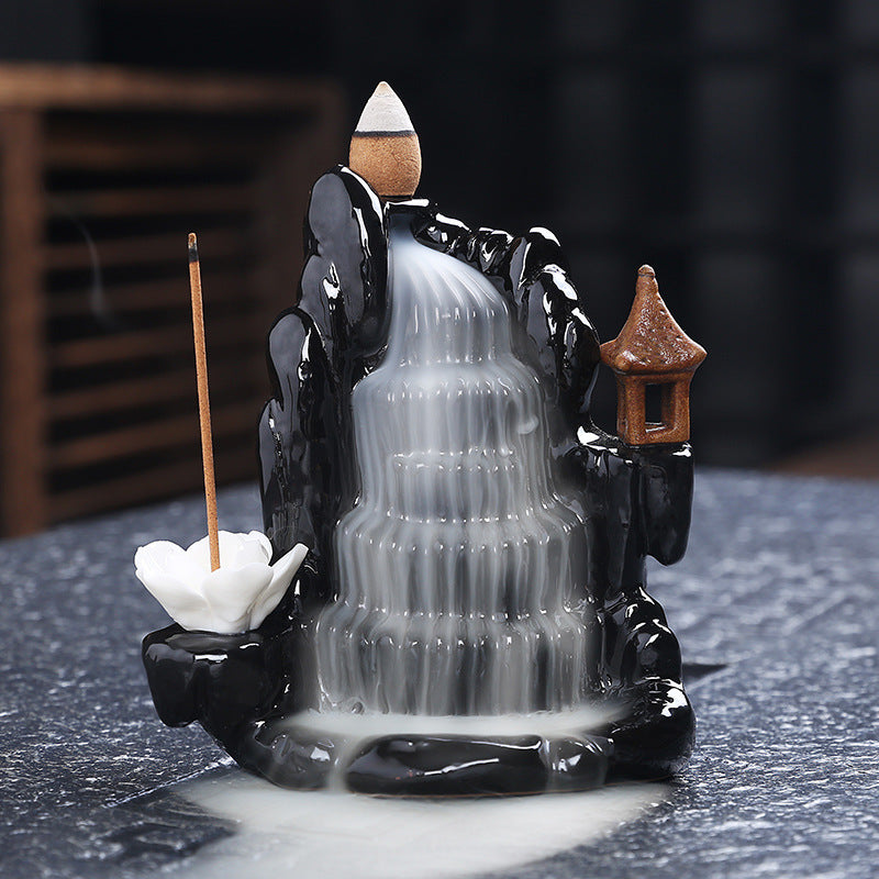 Backflow Cone Incense Waterfall Water Landscape