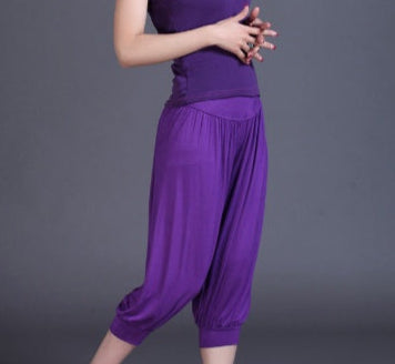 purple Baggy Yoga Sweatpants - Traditional Oversized Design