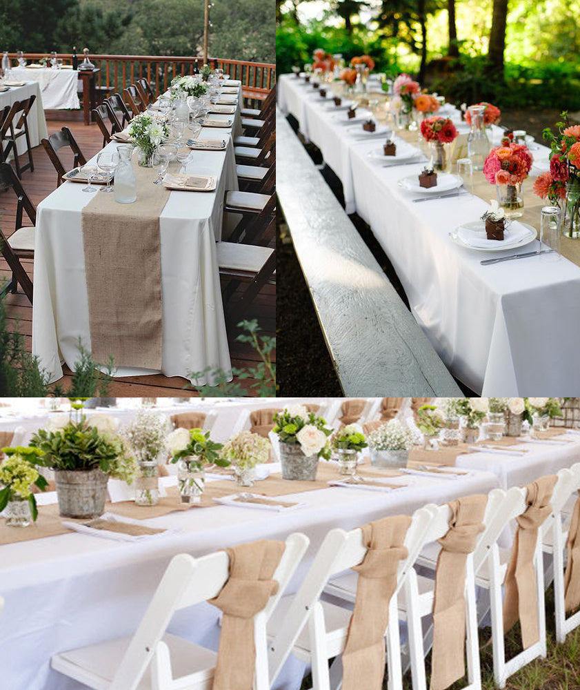 Beige Bohemian Wedding Table Runner