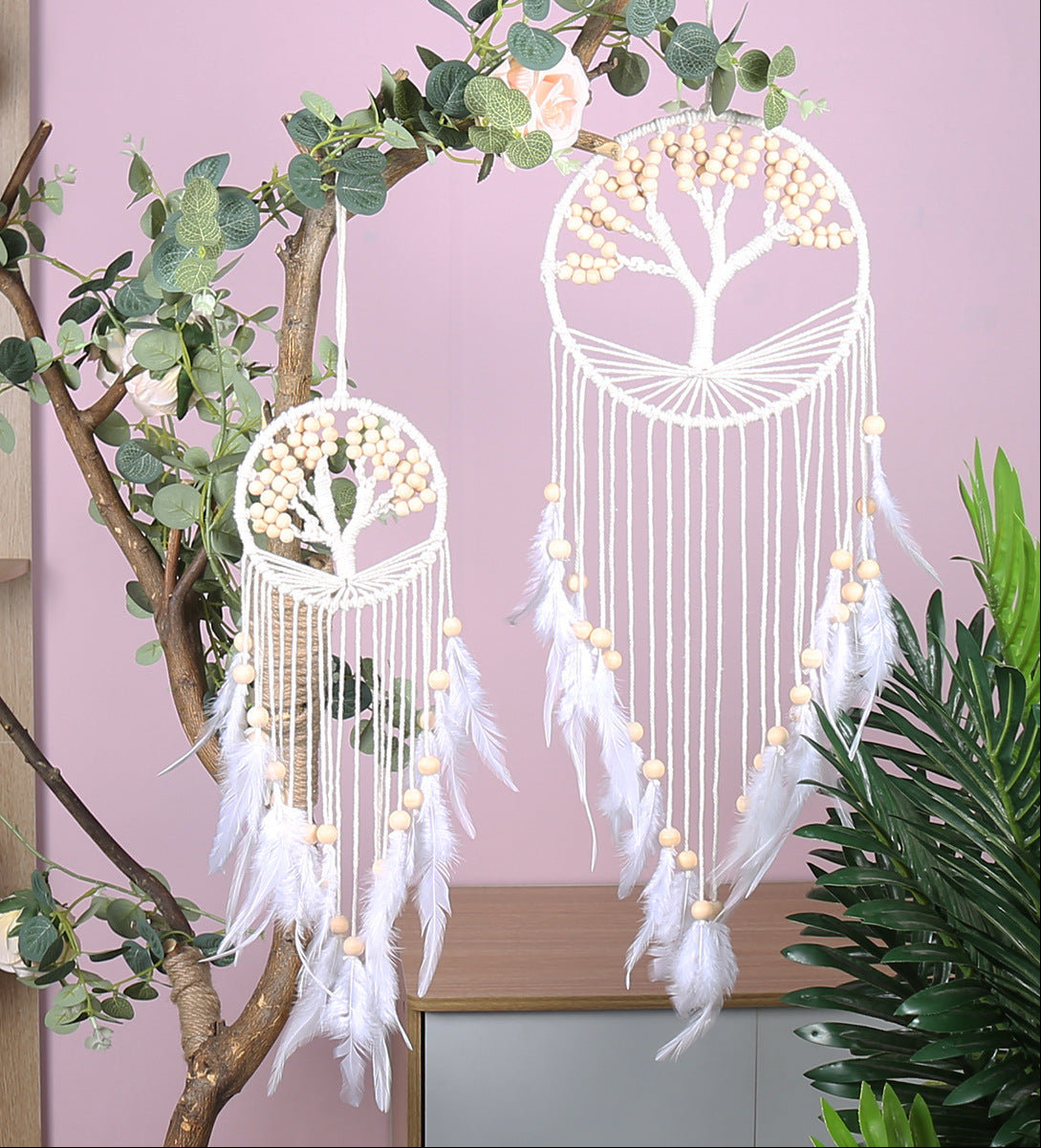 Beige Tree of Life DreamCatcher