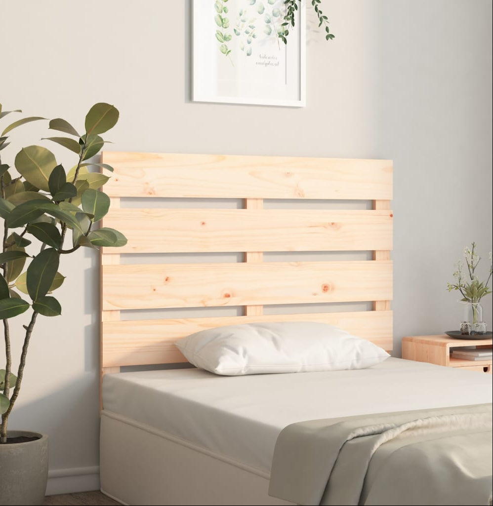 Beige Wood Headboard for Small Double Bed Size