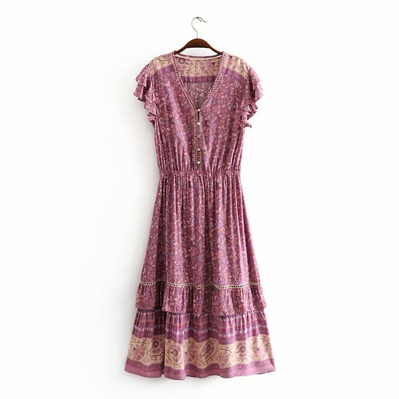 Blue Boho Style Dress