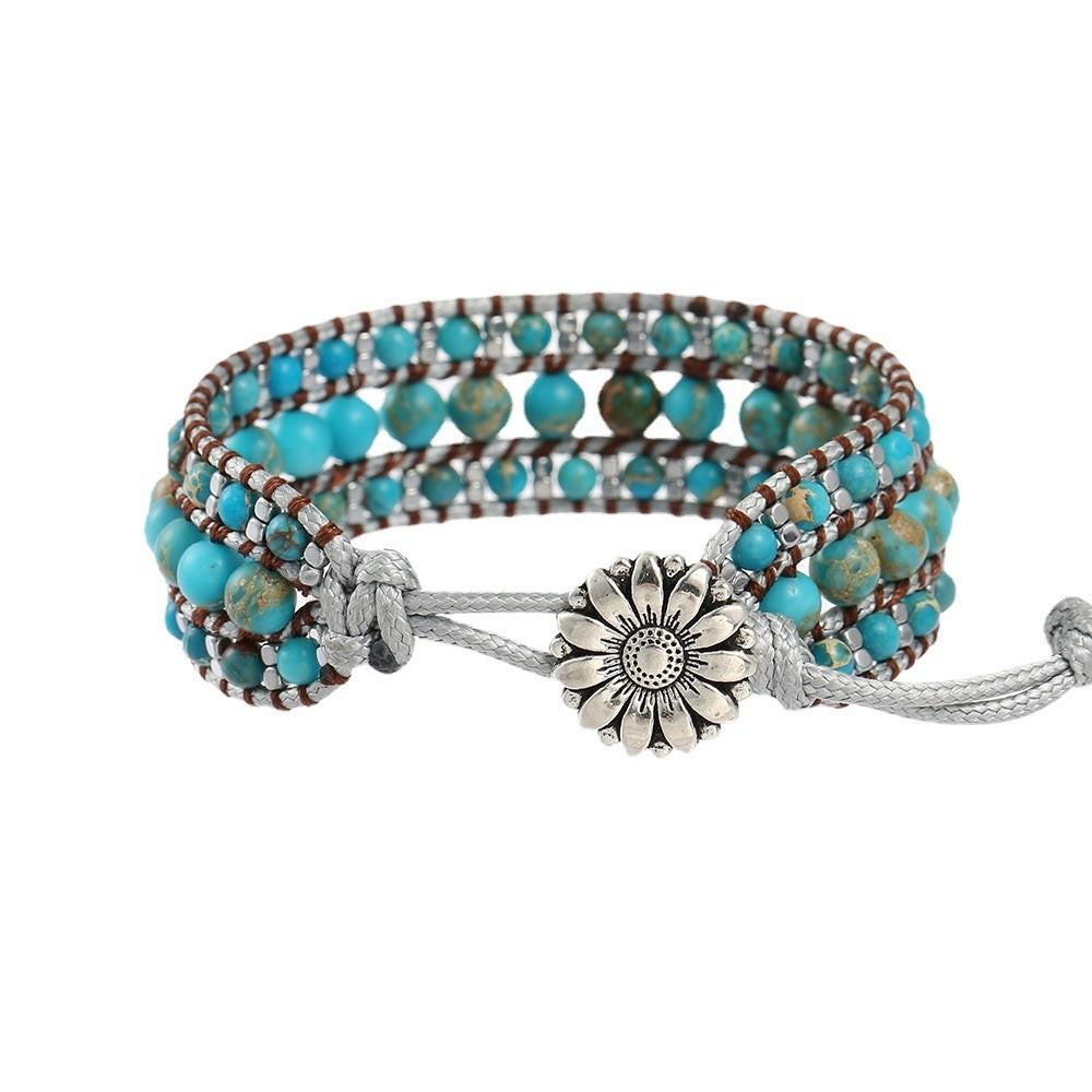 Bohemian Blue Beaded Bracelet