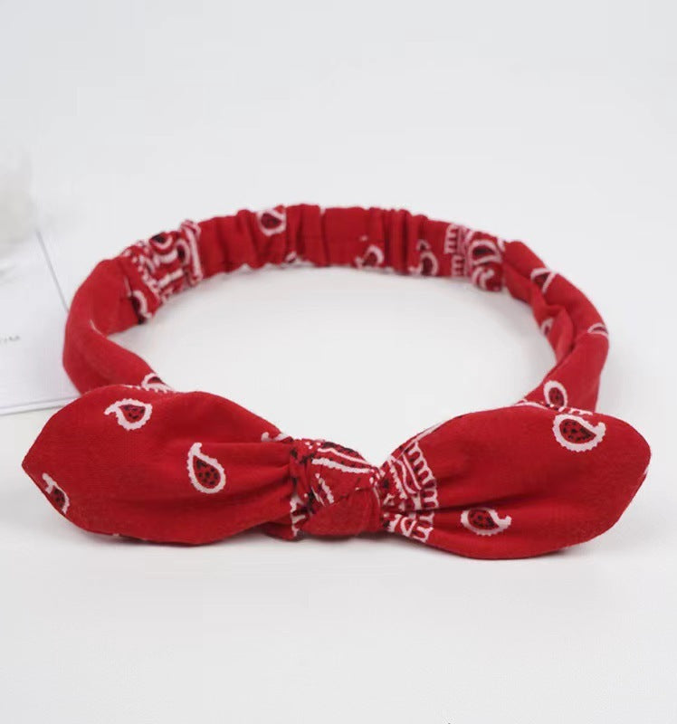 red Bohemian Bow Headband