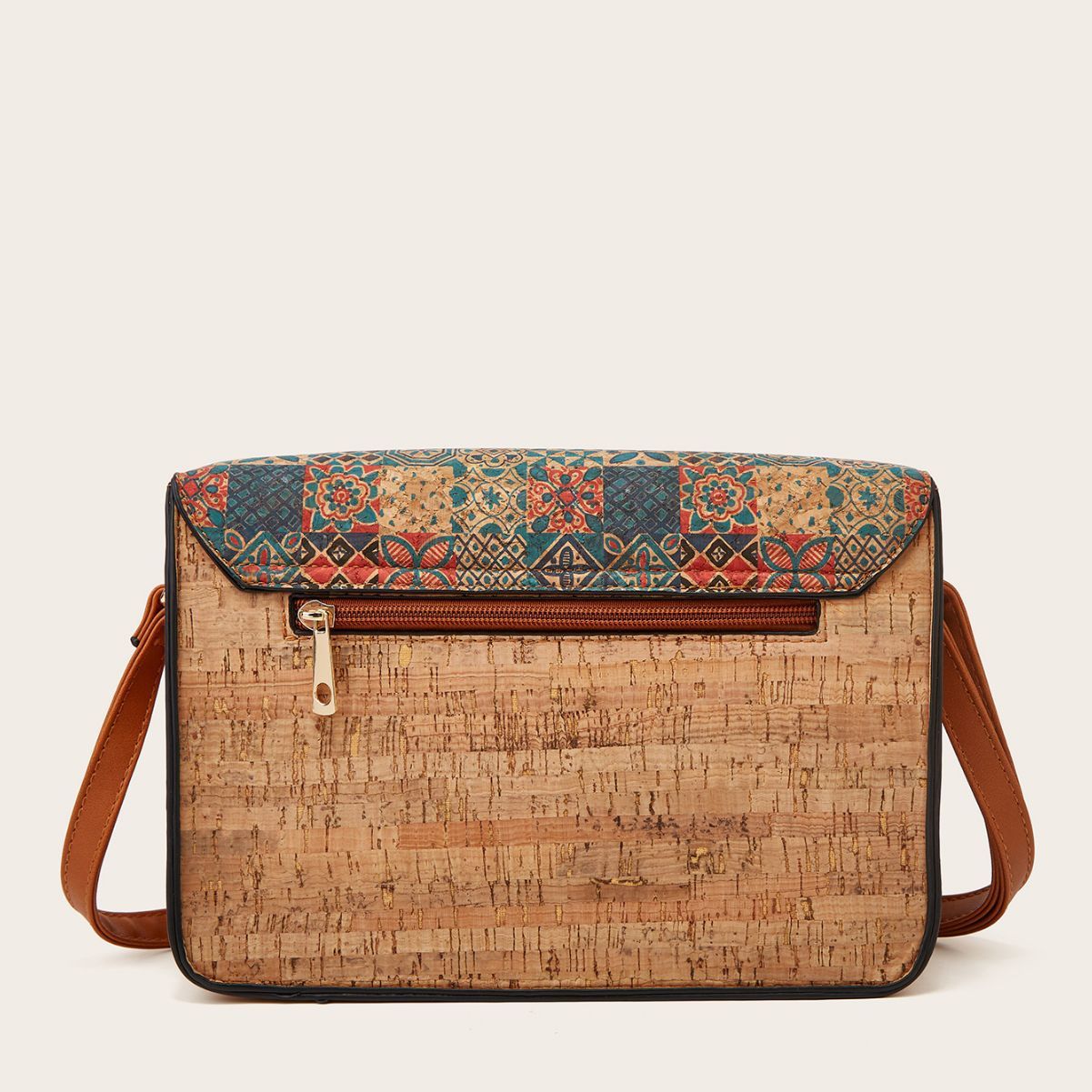 Bohemian Brown Cork Bag