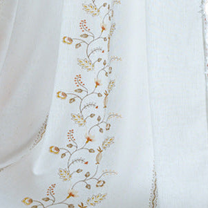 Bohemian Curtains with Flower and Plant Design