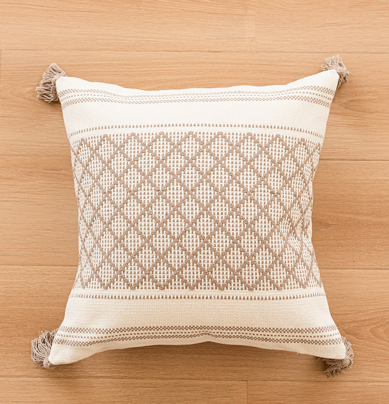 cream Bohemian Decorative Pillow Covers