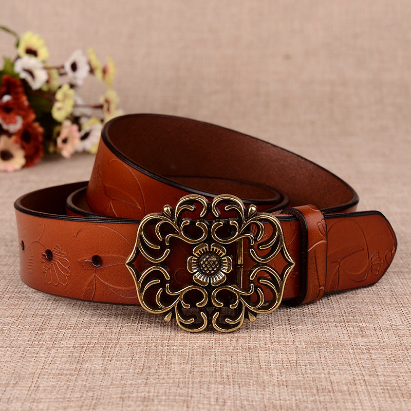 Bohemian Flower Buckle Belt