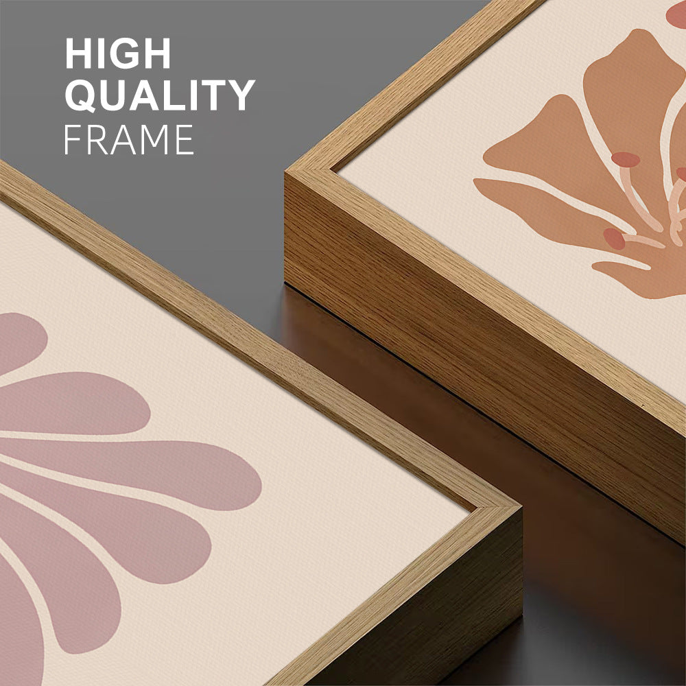 3 Piece Set Bohemian Flower Wall Art