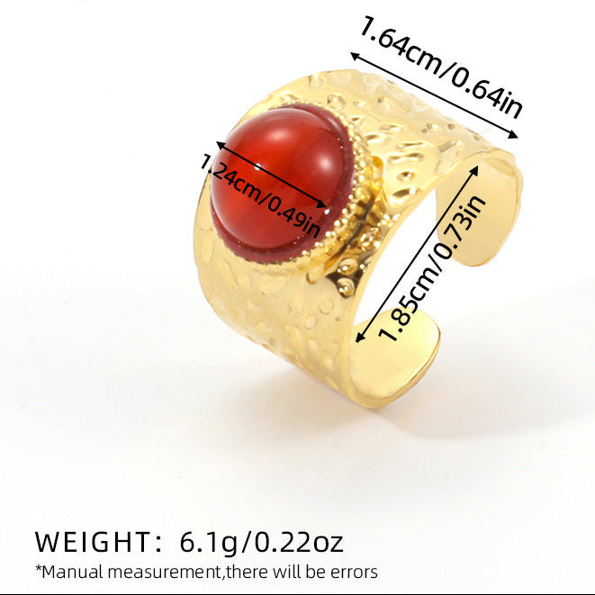 Bohemian Gold Red Stone Ring