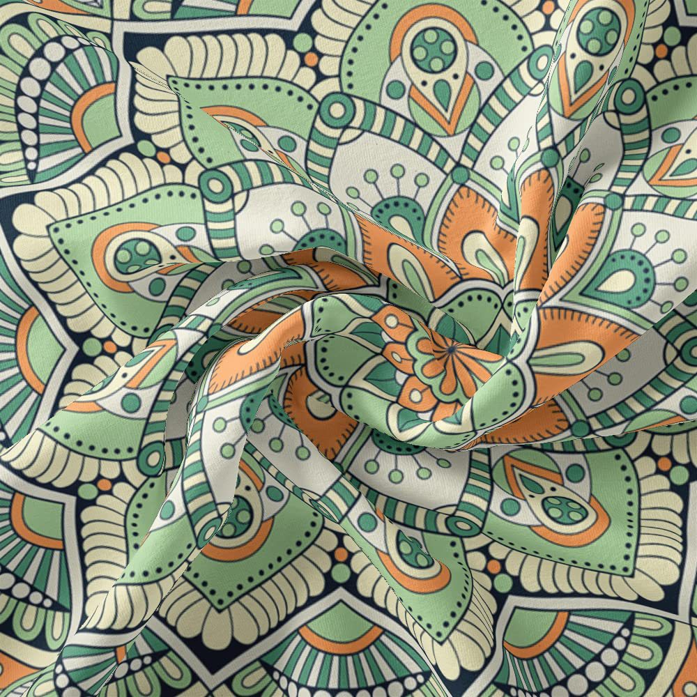 Boho Green Mandala Tapestry