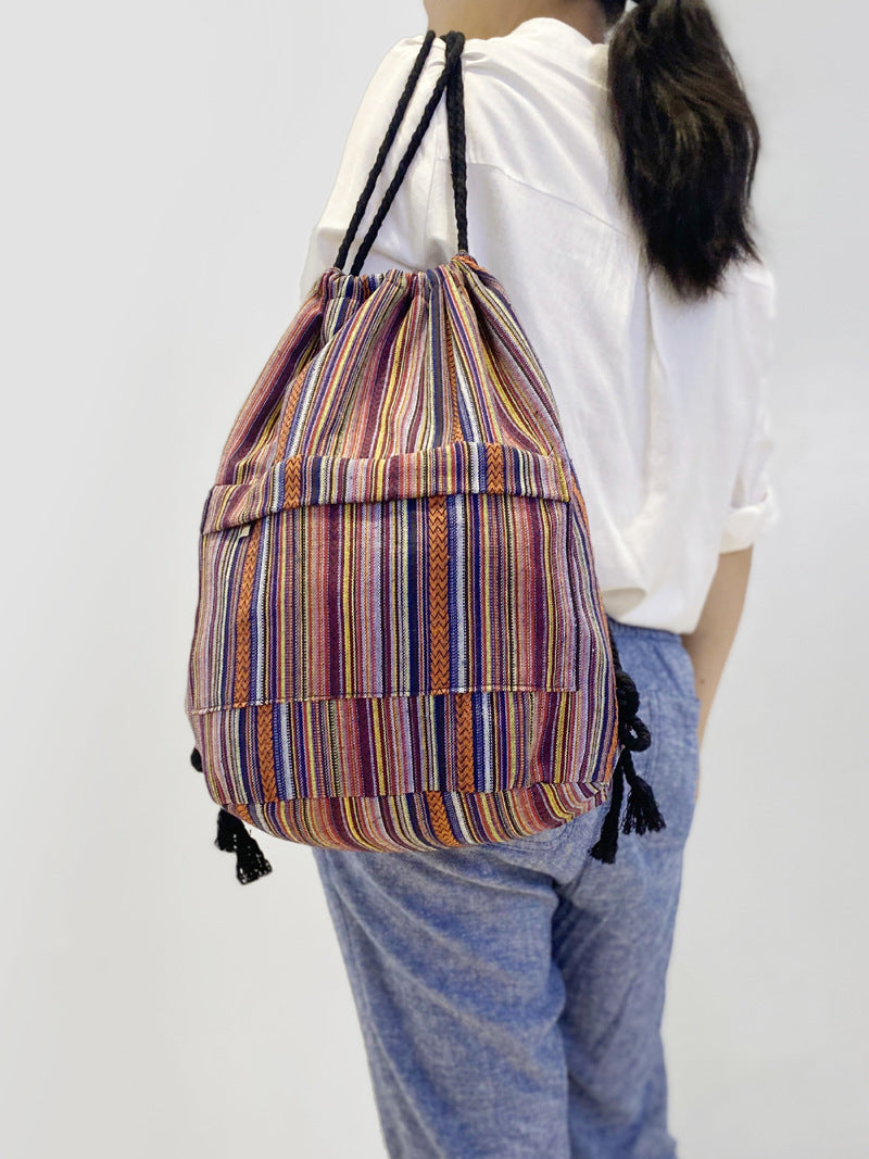 Boho Pattern Drawstring Backpack bohemian