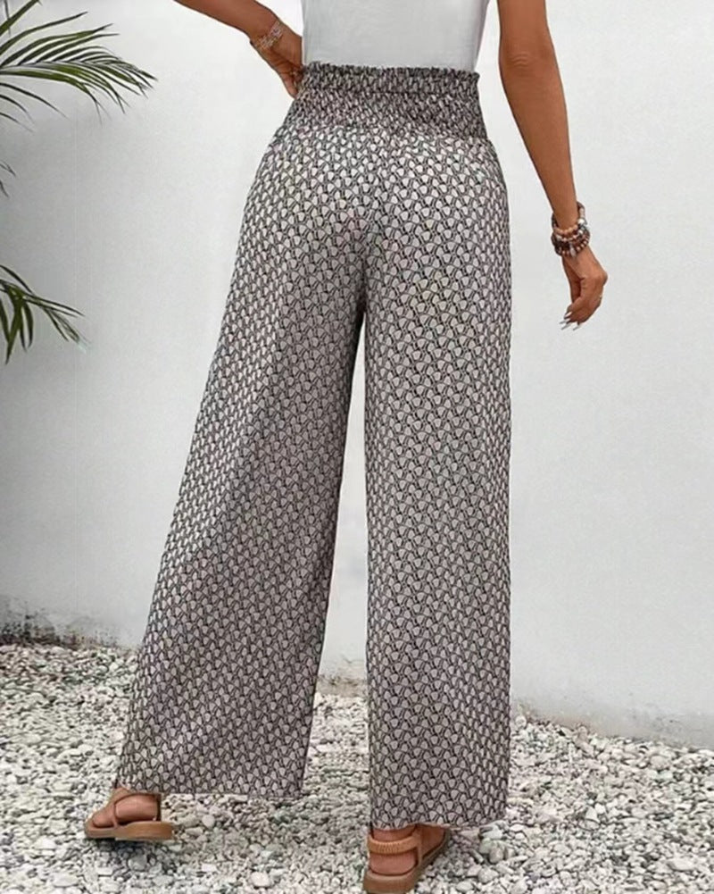 Bohemian Print Casual Trousers for Women