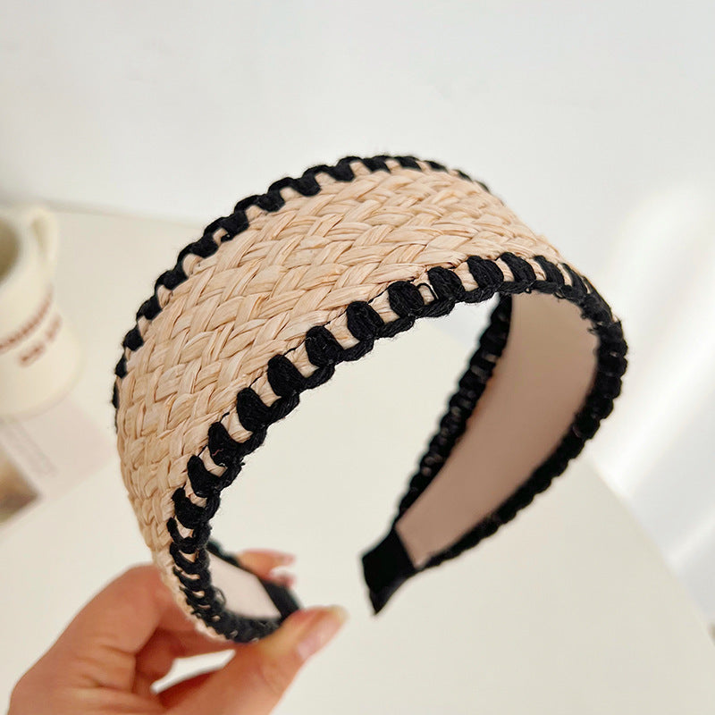 Bohemian Rattan Woven Straw Hairbands