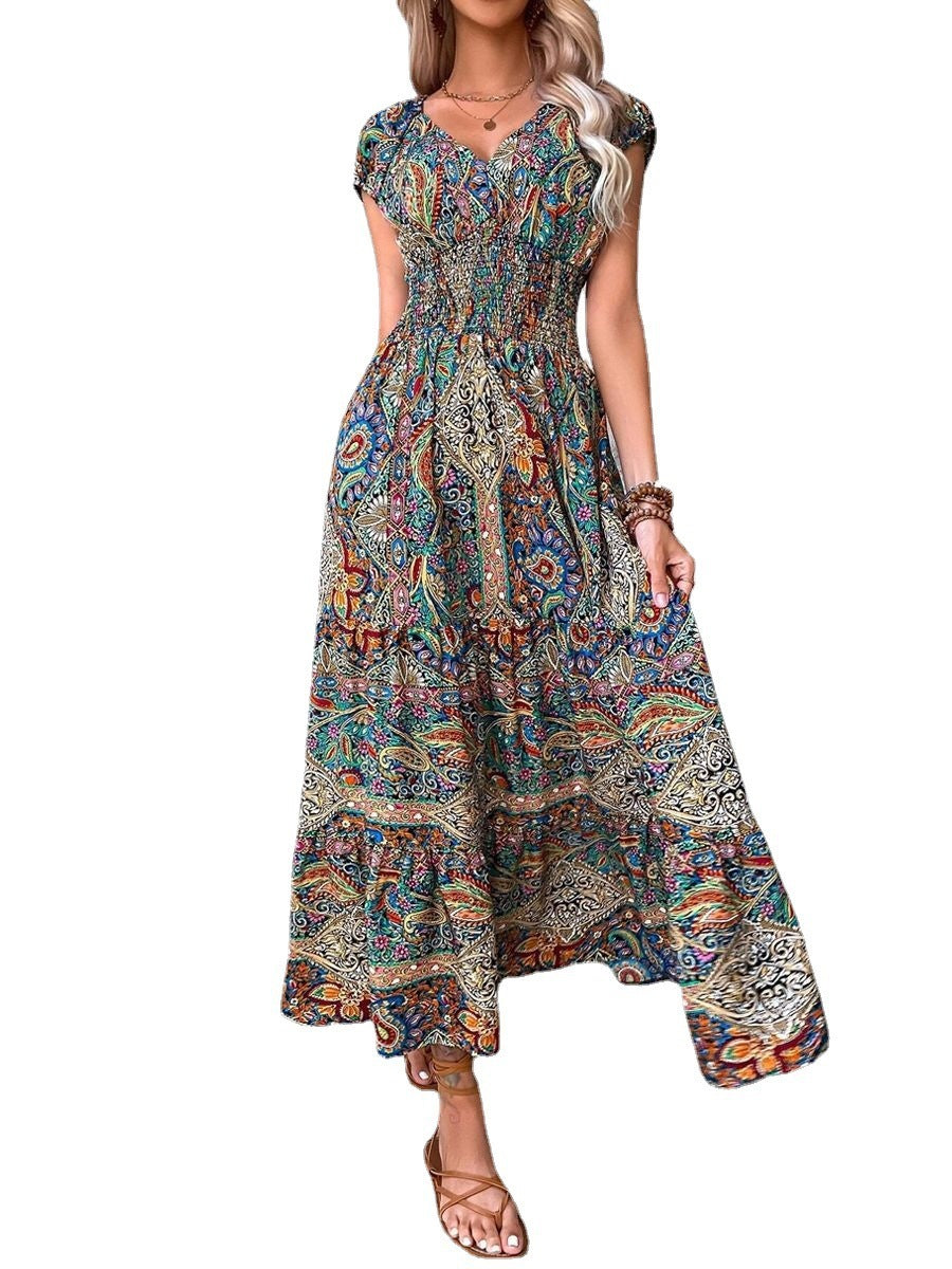 Bohemian Short Sleeve Dress