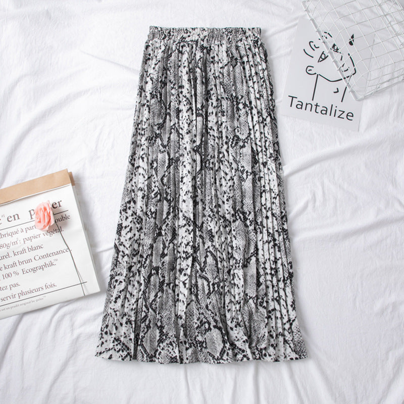 Snake print skirt