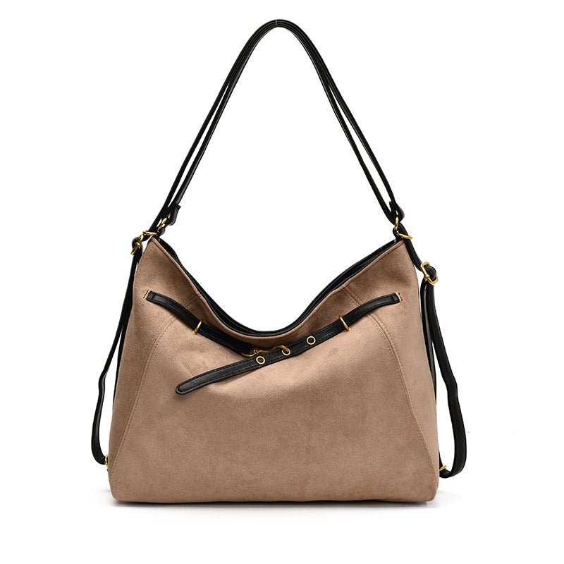 Bohemian Suede Buckle Shoulder Bag