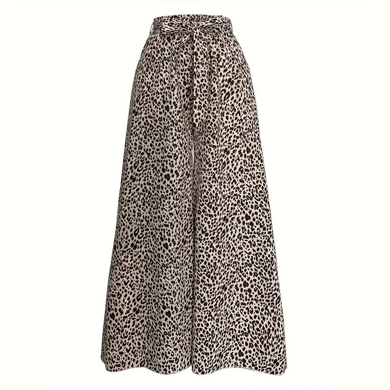 Bohemian Animal Print Trousers for Women