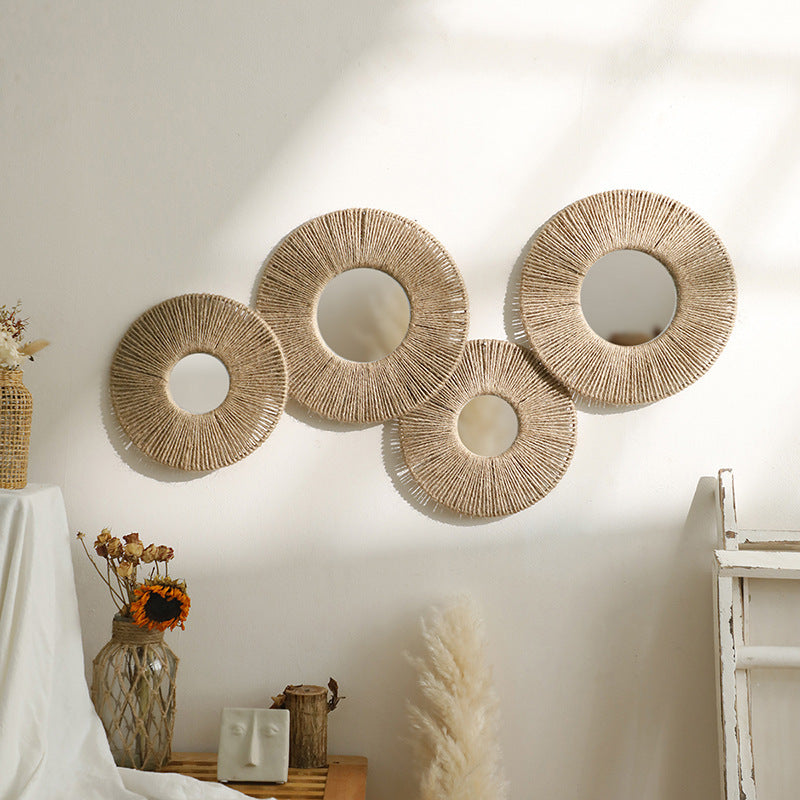 Bohemian Woven Mirrors Wall Decor