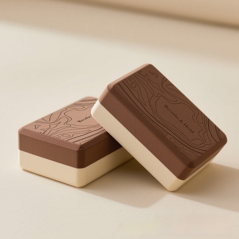 Boho Yoga Bricks with "Breath and Hold" Text