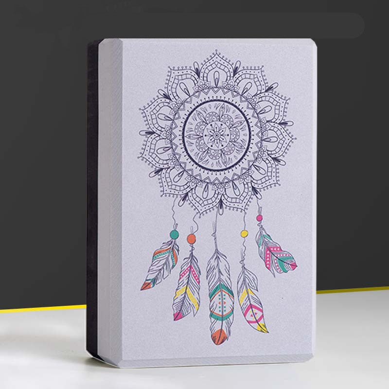 Bohemian Yoga Bricks with Dreamcatcher Prints