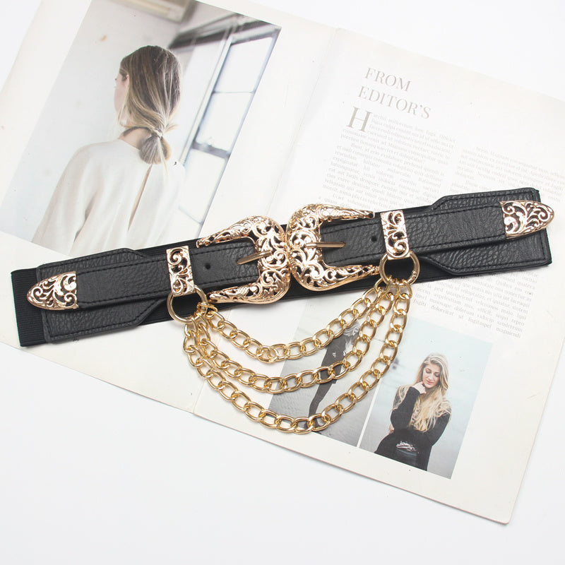 Boho Double Buckle Belt for Women
