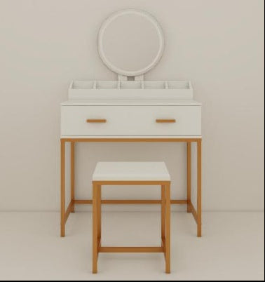 Boho Chic Vanity Set With Mirror And Stool