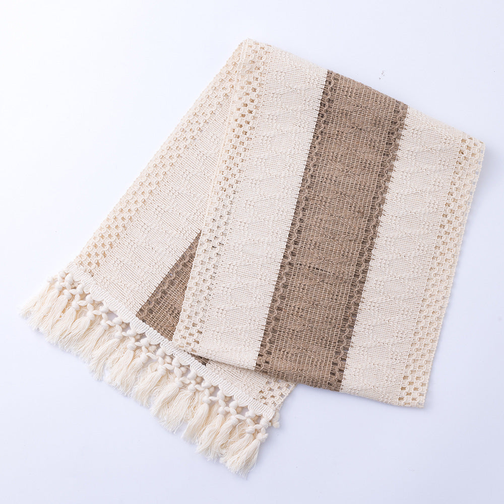 Boho Wedding Decorative Tablecloth with Tassels